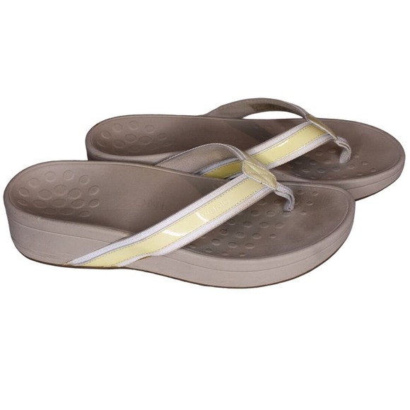 Vionic Flip Flop Sandals Slip On Yellow Size 8 - Picture 3 of 6